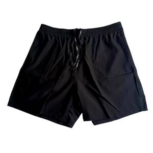 Casual Chino Shorts NEW Mens XL Black -Zip Up Side Pockets -Tie & Elastic Waist